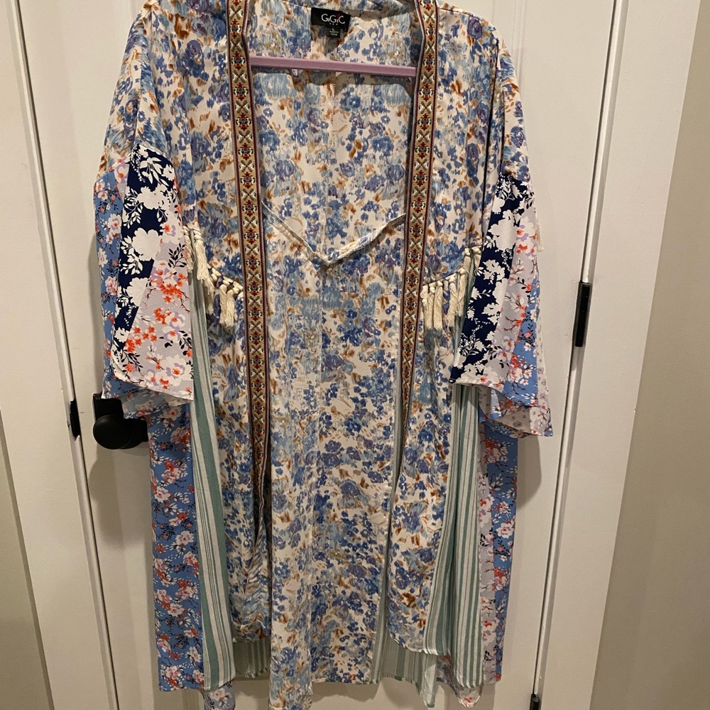 Floral Women's Kimono Jacket - Multicolor